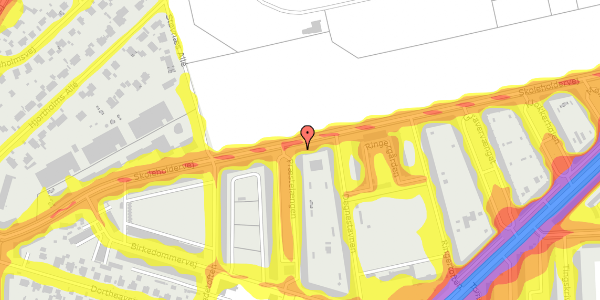 Trafikstøjkort på Skoleholdervej 37, 4. th, 2400 København NV