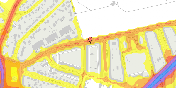 Trafikstøjkort på Skoleholdervej 45, 1. th, 2400 København NV