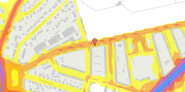 Trafikstøjkort på Skoleholdervej 45, 3. tv, 2400 København NV