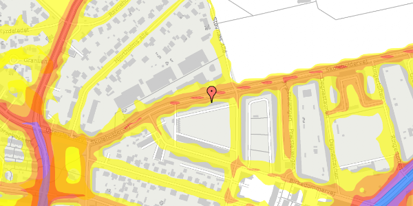 Trafikstøjkort på Skoleholdervej 53, 1. th, 2400 København NV