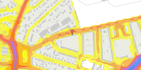 Trafikstøjkort på Skoleholdervej 53, 4. th, 2400 København NV