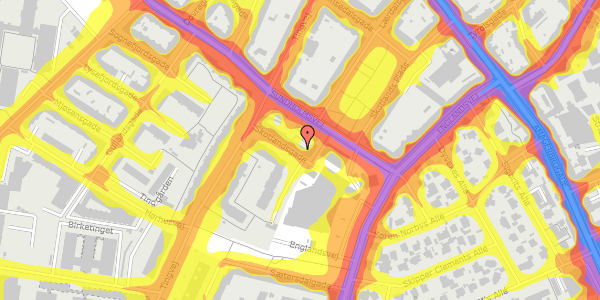 Trafikstøjkort på Skotlandsgade 9, 1. th, 2300 København S