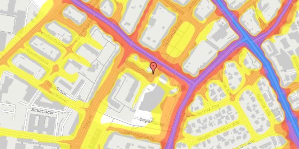 Trafikstøjkort på Skotlandsgade 11, 2. th, 2300 København S