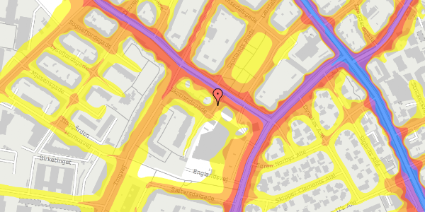 Trafikstøjkort på Skotlandsgade 13, 1. th, 2300 København S