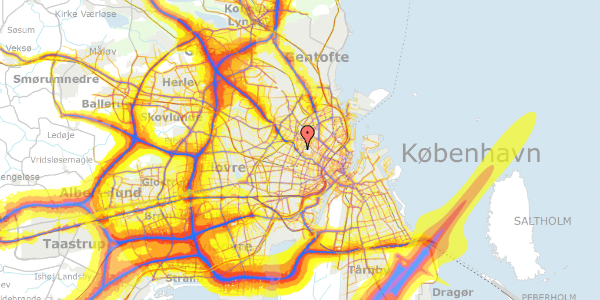 Trafikstøjkort på Skotterupgade 1, 1. th, 2200 København N