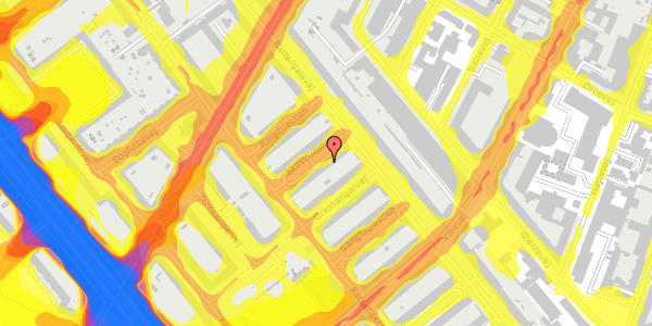 Trafikstøjkort på Skovduestien 12, 1. tv, 2400 København NV