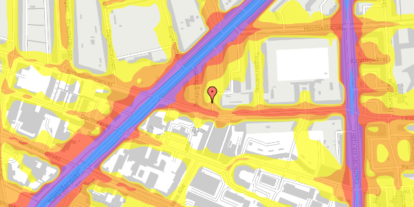 Trafikstøjkort på Skovløbervej 1, 1. th, 2400 København NV