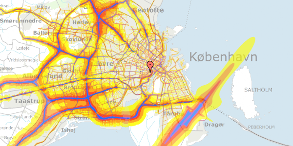 Trafikstøjkort på Skydebanegade 12, 3. tv, 1709 København V