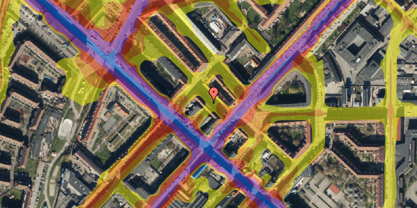 Trafikstøjkort på Slangerupgade 3, 4. th, 2200 København N