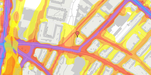 Trafikstøjkort på Slejpnersgade 8, 2. tv, 2200 København N