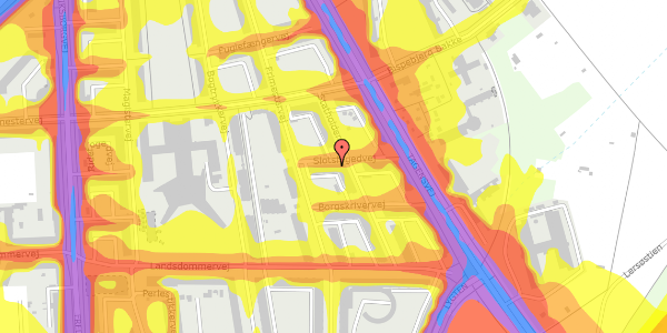 Trafikstøjkort på Slotsfogedvej 5, 4. th, 2400 København NV