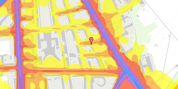 Trafikstøjkort på Slotsfogedvej 5, 4. tv, 2400 København NV