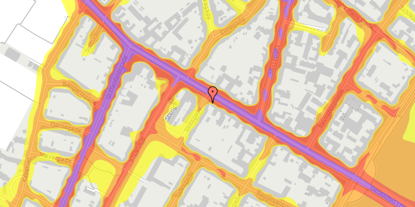 Trafikstøjkort på Slotsgade 1, 3. , 2200 København N