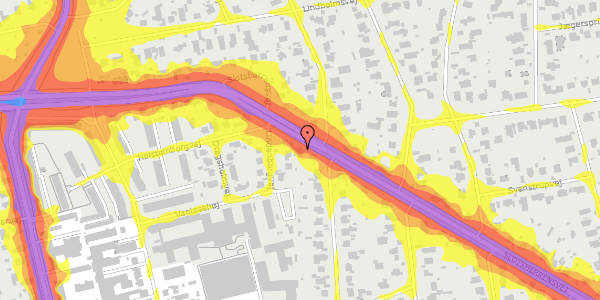 Trafikstøjkort på Slotsherrensvej 45, 2720 Vanløse