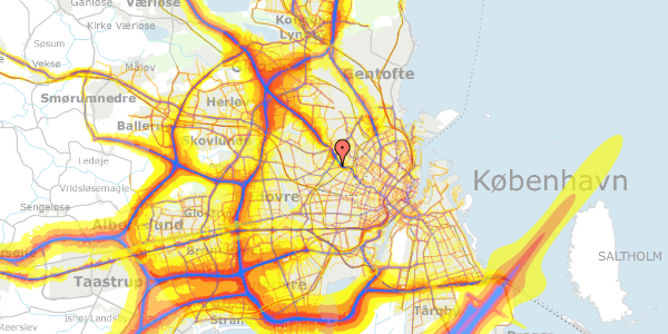 Trafikstøjkort på Slåenvej 18, 2400 København NV