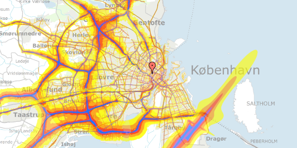 Trafikstøjkort på Smedegade 5, st. th, 2200 København N