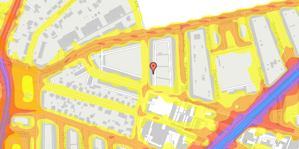 Trafikstøjkort på Smedetoften 20, 1. tv, 2400 København NV