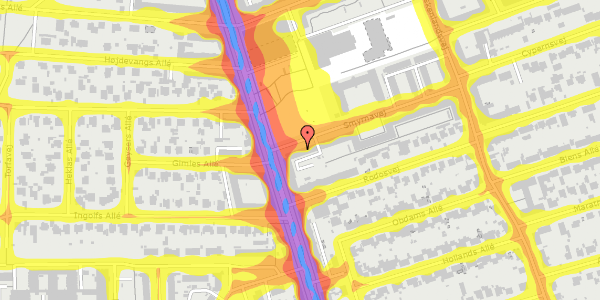 Trafikstøjkort på Smyrnavej 2, kl. , 2300 København S