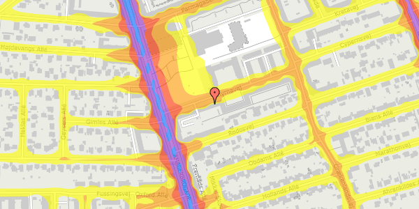 Trafikstøjkort på Smyrnavej 10, 2. tv, 2300 København S