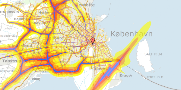 Trafikstøjkort på Snorresgade 6, st. , 2300 København S