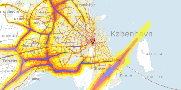 Trafikstøjkort på Snorresgade 6, 3. tv, 2300 København S