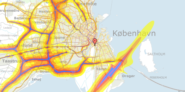 Trafikstøjkort på Snorresgade 21, 3. tv, 2300 København S