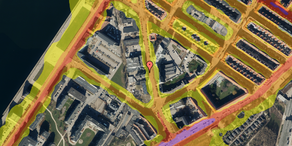 Trafikstøjkort på Snorresgade 22, 1. , 2300 København S