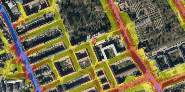 Trafikstøjkort på Sofie Brahes Allé 1, 2. th, 2300 København S