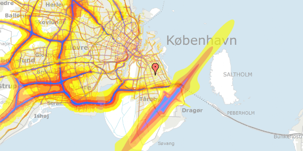 Trafikstøjkort på Sofienhøjvej 5C, 2. tv, 2300 København S