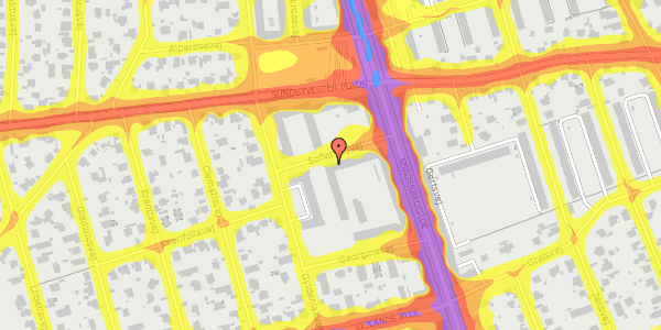 Trafikstøjkort på Sofienhøjvej 7, 1. th, 2300 København S