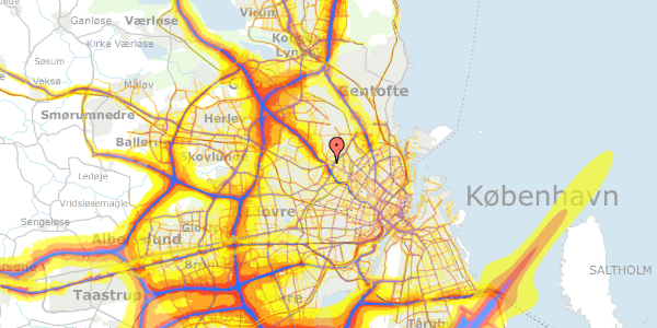 Trafikstøjkort på Sokkelundsvej 16, 2. th, 2400 København NV