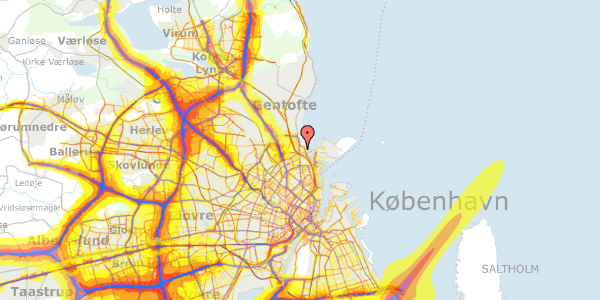 Trafikstøjkort på Solvænget 4, st. th, 2100 København Ø