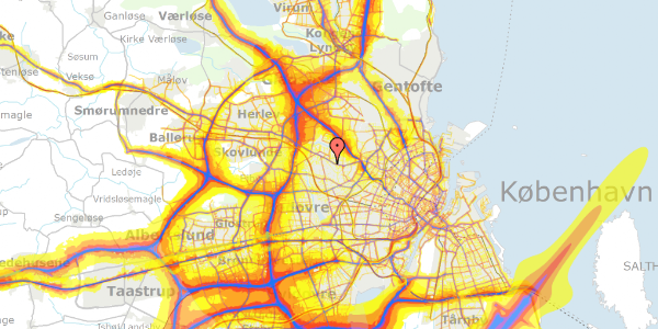 Trafikstøjkort på Sonnerupvej 61, 2700 Brønshøj