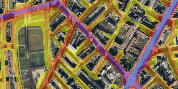 Trafikstøjkort på Sorgenfrigade 1, st. th, 2200 København N