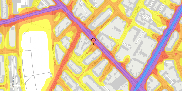 Trafikstøjkort på Sorgenfrigade 2, 2. , 2200 København N