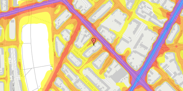 Trafikstøjkort på Sorgenfrigade 3, kl. 1, 2200 København N