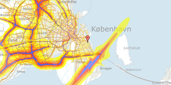 Trafikstøjkort på Sorrentovej 19, 2. mf, 2300 København S