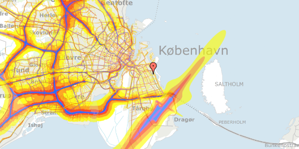 Trafikstøjkort på Sorrentovej 29, 2300 København S