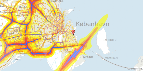 Trafikstøjkort på Sorrentovej 30, 1. , 2300 København S