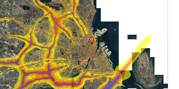 Trafikstøjkort på Sortedam Dossering 63A, 3. th, 2100 København Ø