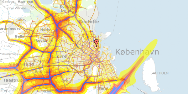 Trafikstøjkort på Sortedam Dossering 95B, st. tv, 2100 København Ø