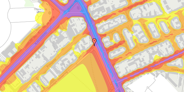 Trafikstøjkort på Sortedam Dossering 103, st. , 2100 København Ø