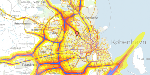 Trafikstøjkort på Spanagervej 15, 2700 Brønshøj