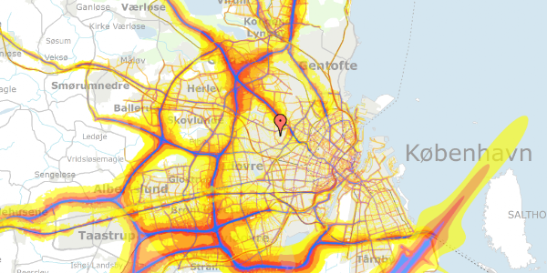 Trafikstøjkort på Spanagervej 20, 1. , 2700 Brønshøj