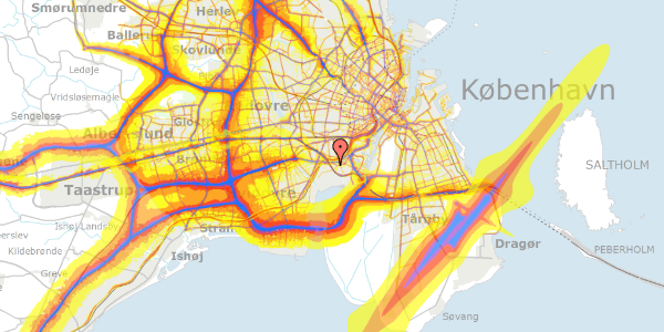 Trafikstøjkort på Spontinisvej 20C, 2450 København SV