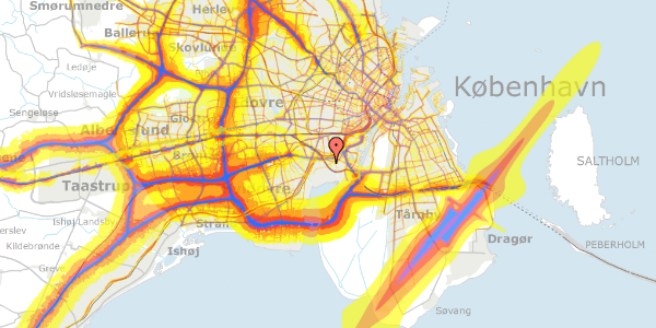 Trafikstøjkort på Spontinisvej 26B, 2450 København SV