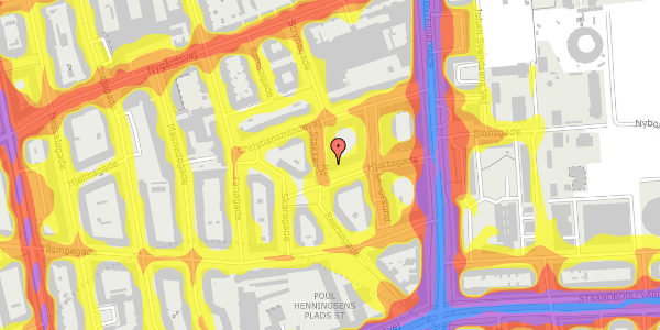 Trafikstøjkort på Stakkesund 6, 4. th, 2100 København Ø