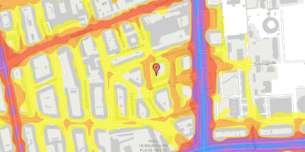 Trafikstøjkort på Stakkesund 8, 4. th, 2100 København Ø