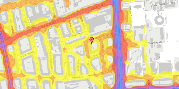 Trafikstøjkort på Stakkesund 12, 2. tv, 2100 København Ø