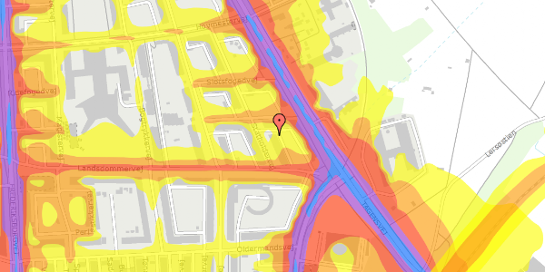 Trafikstøjkort på Statholdervej 8, st. th, 2400 København NV